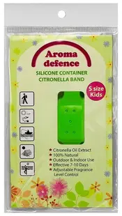 Brățară repelentă din silicon pentru copii cu recipient, Aroma Defence, sortiment