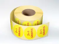 Rola etichete autoadezive personalizate 2+1 Gratis , diametru 40 mm, 1000 buc rola