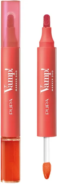 Pupa Vamp! Creion și luciu de buze 2 în 1, 007 Red Potion, 4 ml