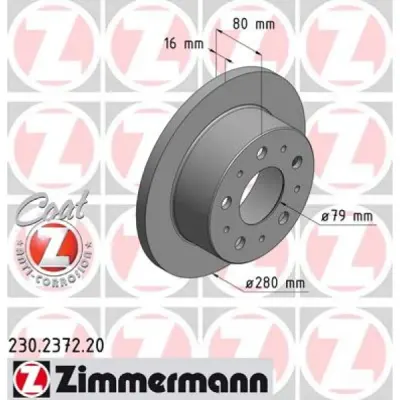 Disc frana ZIMMERMANN 230.2372.20