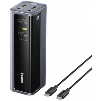 Baterie Externa Baseus EnerGeek GP12, 20800mAh, 145W, QC + PD, 2 x USB-A - 2 x USB-C, Gri P10082109813-00