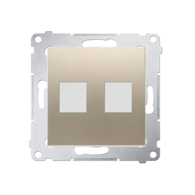 Capac pentru prize telefonice si de retea RJ45/RJ12, gold mat metalic