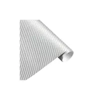 Folie carbon 3D argintie cu tehnologie de eliminare a bulelor de aer 1m x 1.5m Cod: CF-10S