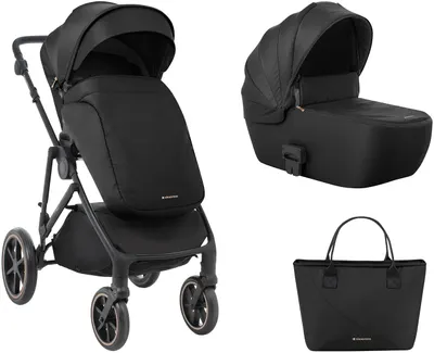 Carucior combinat pentru copii 2 în 1 KikkaBoo - Thea, Black