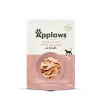 Applaws Tuna Fillet with Salmon in Broth, plic, 70 g