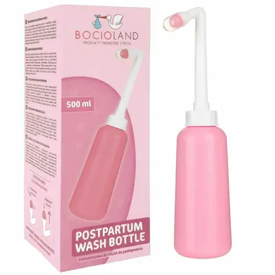 Dus vaginal, Bocioland, Pentru igiena intima, Util in perioada postpartum, Portabil, 500 ml, Roz