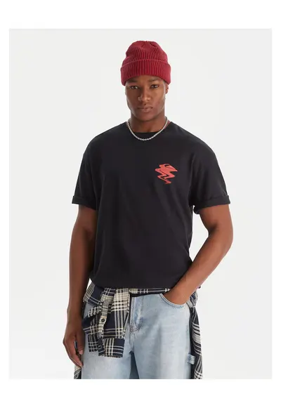 Tricou barbati negru - din bumbac