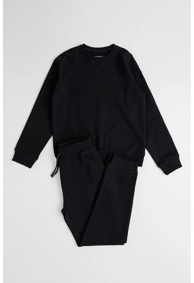 Set de bluza de trening si pantaloni - Negru