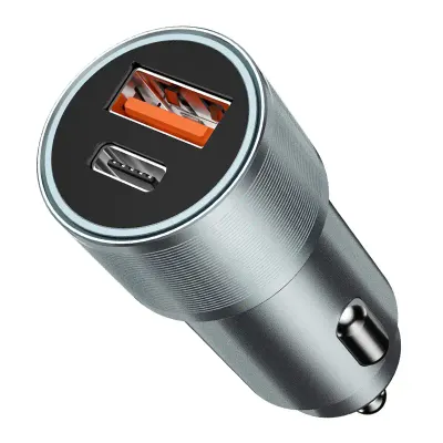 Incarcator auto 12-24V 38W 1x USB-C PD 20W + 1x USB-A QC 18W BWOO BO-CC73