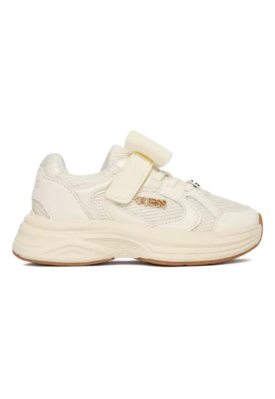 Pantofi sport copii - textil - bej - inchidere Velcro