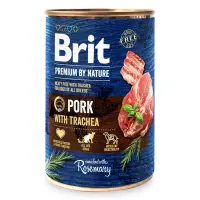 Brit Premium by Nature Conservă pentru câini, Porc cu trahee 400g
