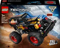 Constructor LEGO Technic Monster Jam - Grave Digger Foc și gheață (42219)
