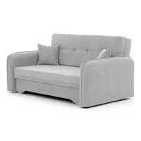 Canapea gri deschis extensibilă/cu spațiu de depozitare cu tapițerie din chenille 155 cm Laine – ELTAP