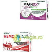 Pachet Hemodetox 30cps vegetale + Limfanox Drenaj Detox 750mg 30cps