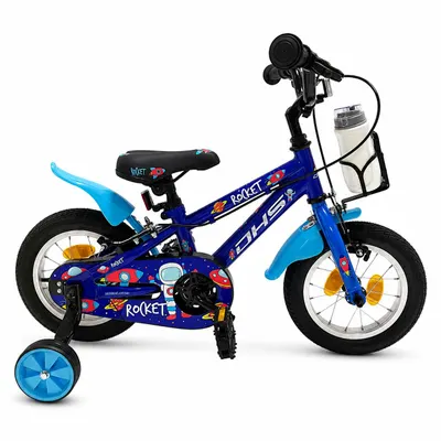 Bicicleta Copii DHS Rocket, Albastru inchis, Reambalat