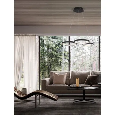 Lampa suspendata MAGNUS Nisipiu Negru Aluminiun & Silicon LED 28 Wat 230V 1400Lm 3000K IP20