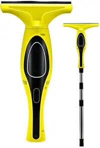 Ștergător de parbriz fără fir Attractive - Luna 100 Pro + prelungitor și accesorii, galben