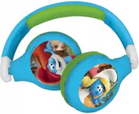 Căști pentru copii Lexibook - Strumfii, 2, wireless, albastre/verzi