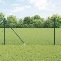 vidaXL Gard de sârmă sudată cu țepi 50 x 1 m (plasă 16 x 16 mm) Verde