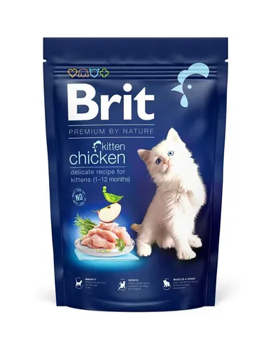 BRIT Cat Premium by Nature Kitten chicken Hrana uscata pentru pisoi sau pisici gestante, cu pui 300 g