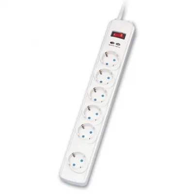 Prelungitor cu protectie 6 prize Schuko 1.8m, Roline 19.07.1606*