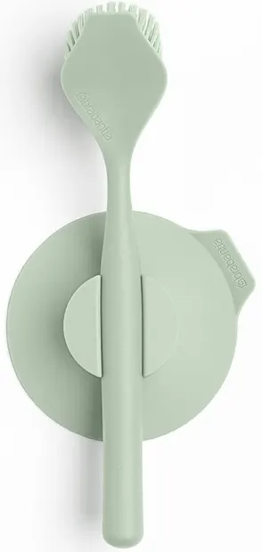 Periuță de vase cu agățătoare cu vacuum Brabantia - SinkSide Jade Green, verde