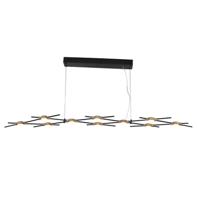 Modular Led Pendant 24w 3000k, Negru+gold