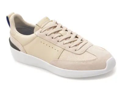 Pantofi sport GEOX bej, D659JA, din piele naturala