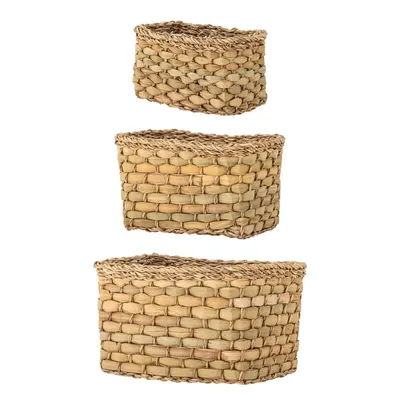 Coșuri de depozitare 3 buc. din iarbă-de-mare 26x16x16 cm Ramon – Bloomingville