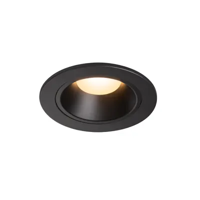 Spot incastrat, NUMINOS S Ceiling lights, black Indoor LED recessed ceiling light black/black 3000K 55° gimballed, rotating and pivoting, including leaf springs