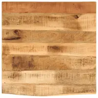 Gossi blat de masa margine naturala, 80x80x2,5 cm, lemn masiv mango