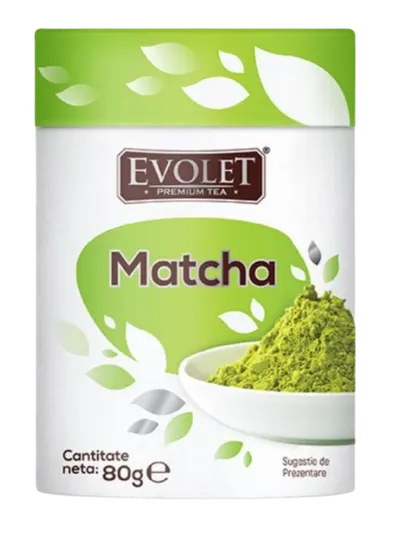 Ceai verde pentru infuzie vrac Matcha Evolet Premium Tea, 80g, Vedda