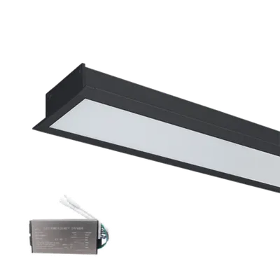 Profil Led de Mare Putere Ingropat S48 20w 4000k Negru+kit Emergenta