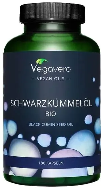Schwarzkümmelöl Bio, 180 capsule, Vegavero