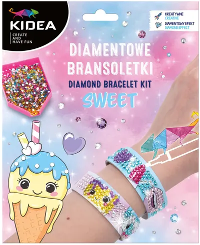 Trusă creativă Kidea - Brățări cu diamante, Dulciuri