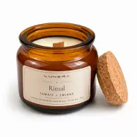 Lumânare parfumată din ceară de soia Ritual - Tămâie și Smirnă 90 g - Verde salvie