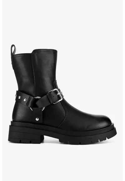 Ghete dama 5905588890386 - Sintetic - Negru - Negru