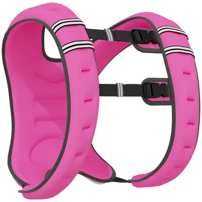 Vestă lestată respirabilă HOMCOM 8 kg cu buzunar de depozitare, roz
