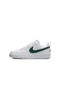 Pantofi sport Court Borough din piele ecologica - Alb optic/Verde aquamarin