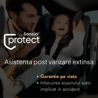Carucior pentru copii Lionelo Amber Bej, 3 in 1, cadru aluminiu, cu landou intarit si salteluta moale, scoica auto testata ADAC, reversibil, accesorii, geanta parinti, pana la 22 kg, EN1888-1