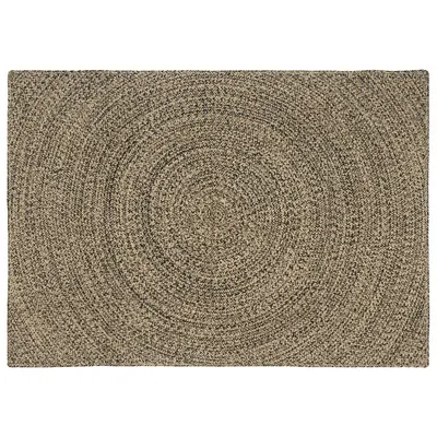 vidaXL Covor de zonă Natural și Negru 140 x 200 cm Iută