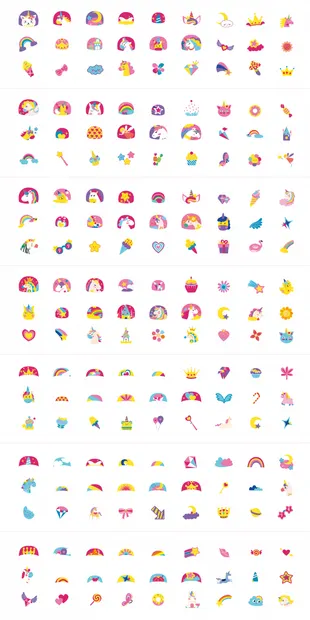 Stickere pentru unghii si tatuaje - Unicorni