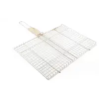 Grill din Fier pentru Gratar, Maner Lemn, Perfect Home
