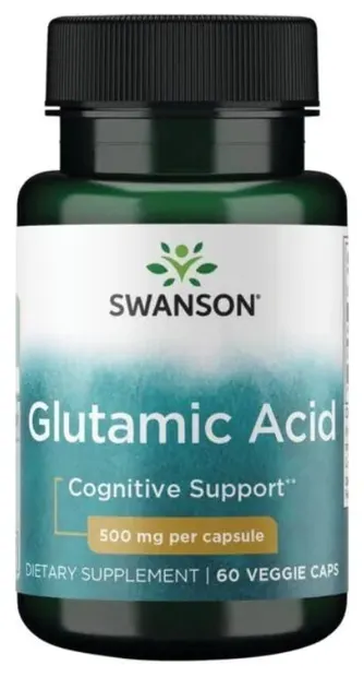 Glutamic Acid, 500 mg, 60 capsule, Swanson