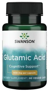 Glutamic Acid, 500 mg, 60 capsule, Swanson