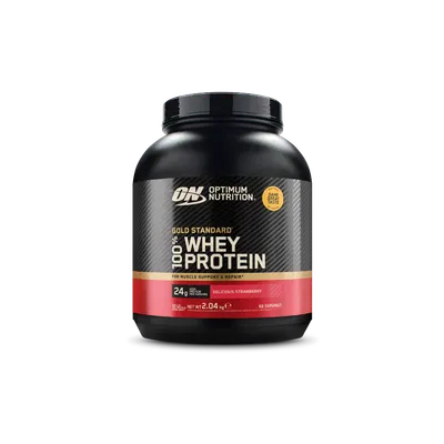 Pudra proteica proteine din zer 100% whey gold standard Capsuni, 2.04kg, Optimum Nutrition