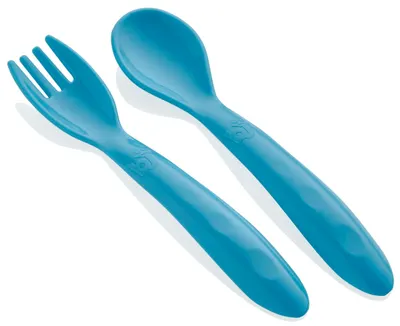 Set furculiță și lingură BabyJem - Blue