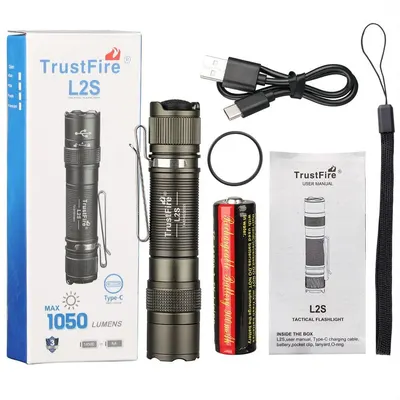 Lanternă TACTICA L2S, TrustFire, LED,1050 lm, reîncărcabilă, cu comutator dublu