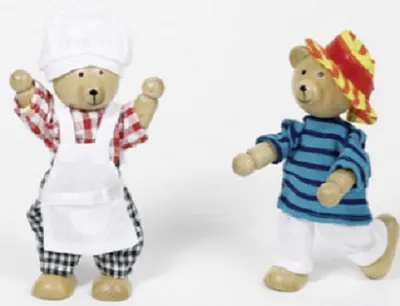 Set 2 papusi - Cutie cu costume urs - Benna & Bennoh