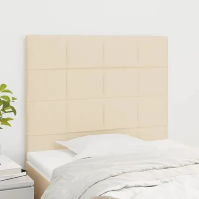 vidaXL Tăblie de pat crem 80x5x118/128 cm, material textil